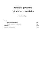 Referāts 'Skolotāja personība pirmās brīvvalsts laikā', 1.