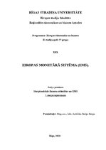Konspekts 'Eiropas Monetārā sistēma', 1.