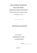 Konspekts 'Komunikācija organizācijā', 1.