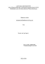 Eseja 'Manas bērnības rotaļas', 1.