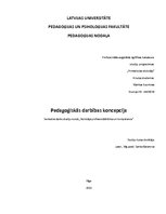Referāts 'Pedagoģiskās darbības koncepcija', 1.