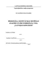 Diplomdarbs 'Personāla motivācijas sistēmas analīze un pilnveidošana VSIA "Latvijas Koncerti"', 1.