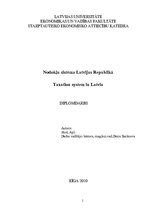 Diplomdarbs 'Nodokļu sistēma Latvijas Republikā', 1.