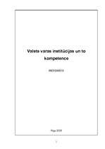 Referāts 'Valsts varas institūcijas un to kompetence', 1.