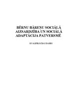 Referāts 'Bērnu bāreņu sociālā aizsardzība un sociālā adaptācija patversmē', 1.