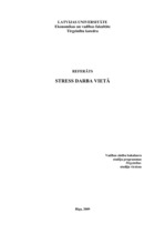 Referāts 'Stress darba vietā', 1.