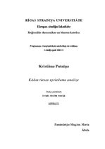 Referāts 'Kāda tiesas sprieduma analīze', 1.