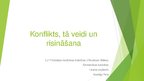 Prezentācija 'Konflikti, to veidi un risināšana', 1.
