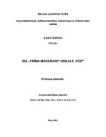 Prakses atskaite 'SIA "Firma Madara 89" veikals "top!"', 1.