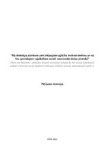Konspekts 'Kā skolotāju attieksme pret iekļaujošo izglītību ietekmē skolēnu ar vai bez spec', 1.