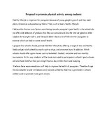 Eseja 'Proposal to promote physical activity among students', 1.