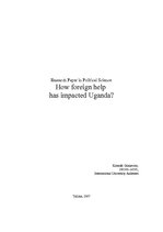 Referāts 'How Foreign Help Has Impacted Uganda?', 1.