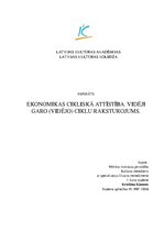 Referāts 'Ekonomikas cikliskā attīstība. Vidēji garo (vidējo) ciklu raksturojums', 1.