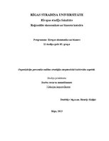 Konspekts 'Organizācijas personāla vadības stratēģija starptautiskā kultūrvides aspektā', 1.