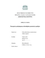 Paraugs 'Transporta pakalpojumu tehnoloģisko parametru aprēķins', 1.