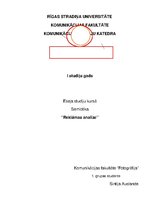 Eseja 'Semiotika. Reklāmas analīze', 1.