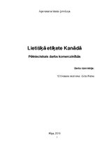 Referāts 'Lietišķā etiķete Kanādā', 1.