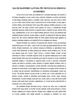 Eseja 'Izmaiņas Latvijā pēc iestāšanās Eiropas Savienībā', 1.