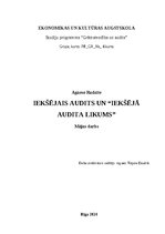 Referāts 'Iekšējā audita likuma prasības', 1.