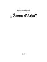 Referāts 'Žanna d'Arka', 1.