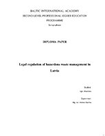 Diplomdarbs 'Bīstamo atkritumu apsaimniekošanas tiesiskais regulējums Latvijā', 3.