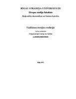 Konspekts 'Vadīšanas teorijas evolūcija', 1.
