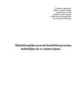 Referāts 'Maksātnespējas procesā iesaistītās personas, institūcijas un to raksturojums', 1.