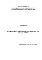Referāts 'Vērtības Mārtiņa Zīverta kamerlugās "Kāds, kura nav" un "Zaļā krūze" ', 1.
