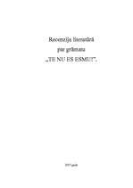 Eseja 'I.Grebzde "Te nu es esmu"', 1.