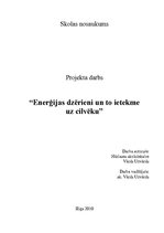 Referāts 'Enerģijas dzērieni un to ietekme uz cilvēku', 1.