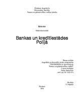 Referāts 'Bankas un kredītiestādes Polijā', 1.