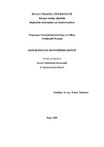 Konspekts 'Globalizācijas ekonomiskie aspekti', 1.
