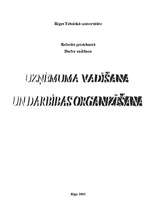 Referāts 'Uzņēmuma vadīšana un darbības organizēšana', 1.