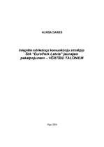 Referāts 'Integrēto mārketinga komunikāciju stratēģija SIA EuroPark Latvia jaunajam pakalp', 1.