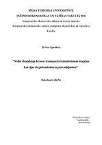 Diplomdarbs 'Videi draudzīga kravas transporta izmantošanas iespējas Latvijas tirgū konteiner', 1.