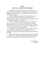 Eseja 'Kāpēc man ir nepieciešama bioloģija?', 1.