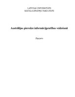 Referāts 'Austrālijas pieredze informācijpratības veidošanā', 1.