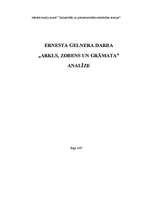 Referāts 'Ernesta Gelnera darba "Arkls, zobens un grāmata" analīze', 1.