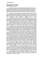 Eseja 'Hungry for Cash', 2.