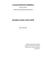 Referāts 'Advokāta runa tiesas sēdē', 1.