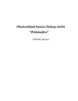 Referāts 'Okazionālismi Imanta Ziedoņa darbā "Priekšsajūta"', 1.