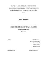 Referāts 'Bezdarba līmeņa analīze no 2013. līdz 2015.gadam. Statistika', 1.