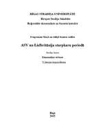 Konspekts 'ASV un Lielbritānija starpkaru periodā', 1.