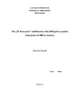 Prakses atskaite 'SIA "IT Enterprise" nodibināšana līdz 2010.gada 1.aprīlim, iekļaujoties 12000 Ls', 1.