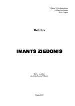 Referāts 'Imants Ziedonis', 1.