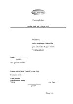 Prakses atskaite 'Uzņēmuma "Nordea Bank AB" Latvijas filiāle', 1.