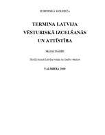 Konspekts 'Latvijas vēsturiskā izcelšanās un attīstība', 1.