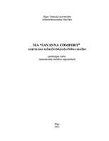 Referāts 'SIA "Savanna comfort" uzņēmuma saimnieciskās darbības analīze', 1.