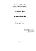 Referāts 'Stresa mazināšana', 1.