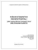 Eseja 'M.Ondaatje's Novel "The English Patient"', 1.